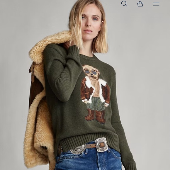 Ralph Lauren Aviator Polo Bear Sweater - Picture 2 of 5